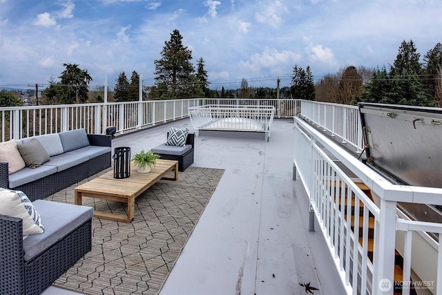 view of patio / terrace with an outdoor living space