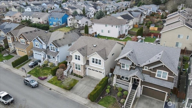 drone / aerial view featuring a residential view