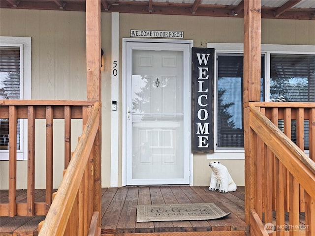 view of doorway to property