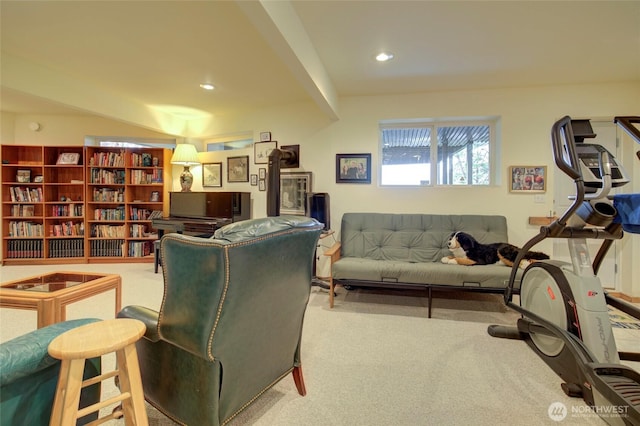 16 Koala Ln, Pacific Beach, WA 98571 - living room featuring carpet flooring and recessed lighting