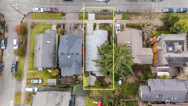 bird's eye view featuring a residential view