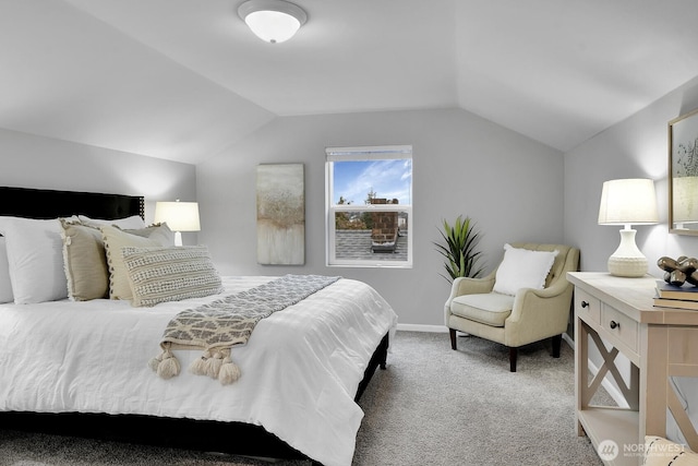 5122 S Brighton St, Seattle, WA 98118 - bedroom featuring baseboards, vaulted ceiling, and carpet floors