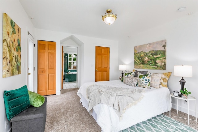 view of carpeted bedroom