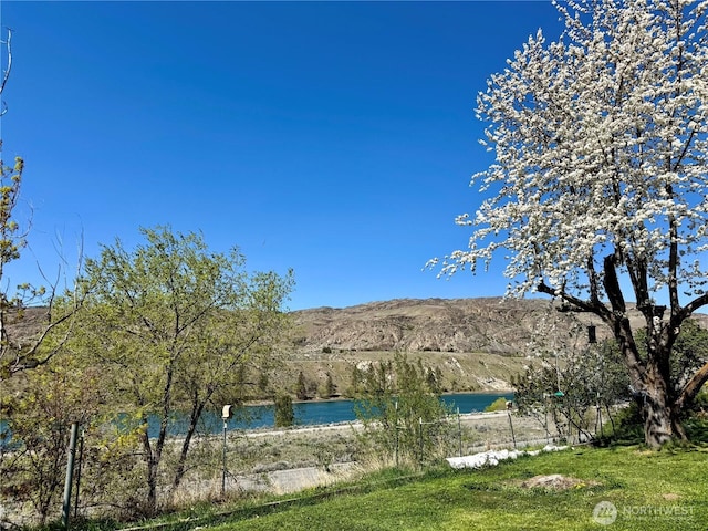 property view of water with a mountain view