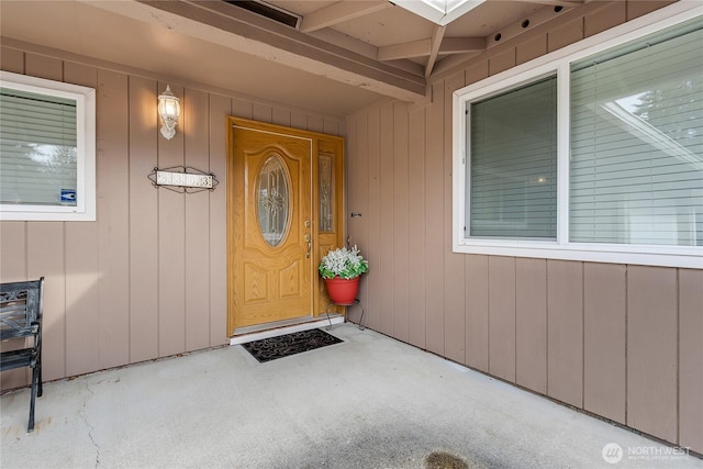 view of doorway to property