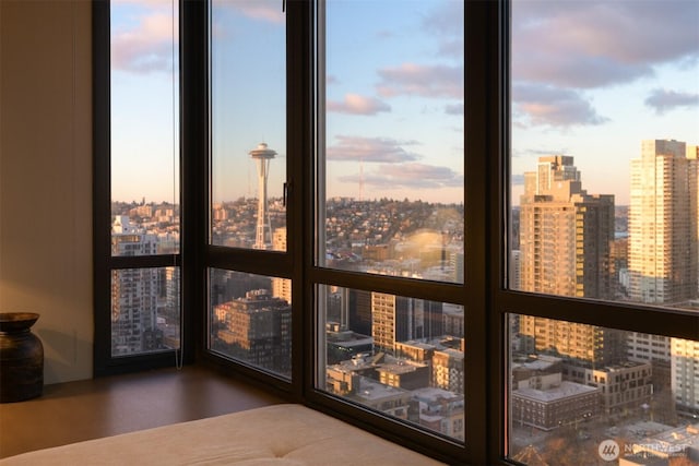 room details with a view of city