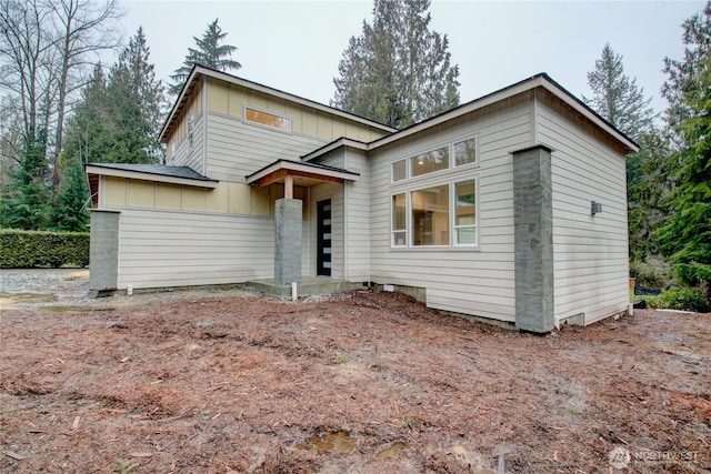 view of front of home featuring board and batten siding