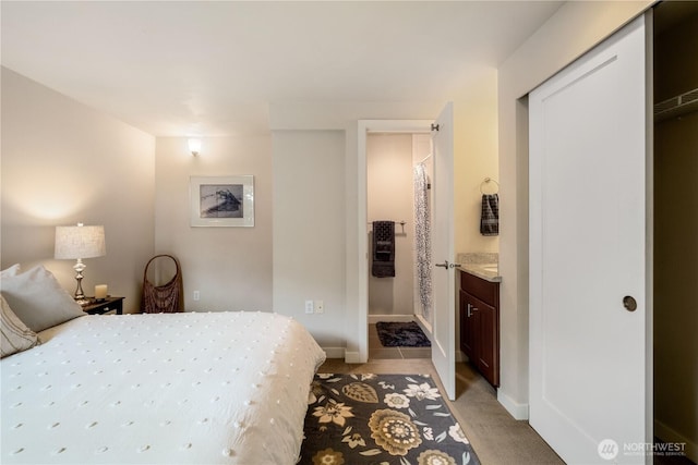 bedroom with baseboards