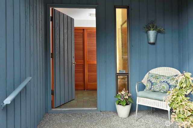 view of exterior entry with french doors