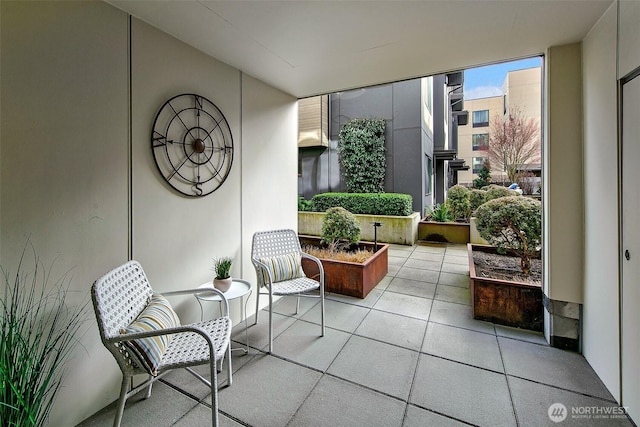 balcony featuring a patio area