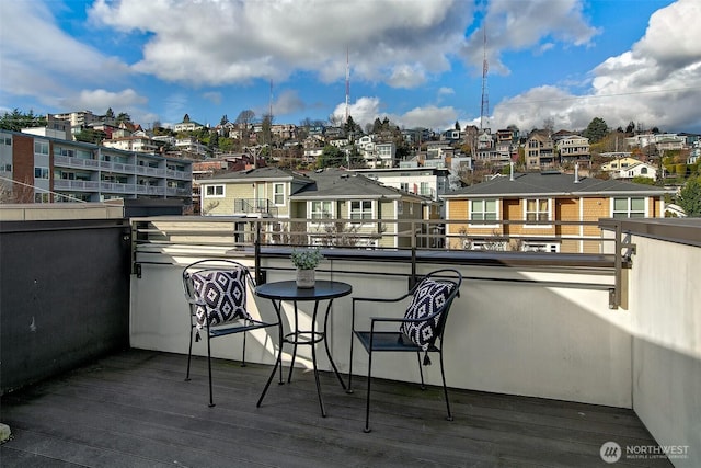 balcony with a residential view