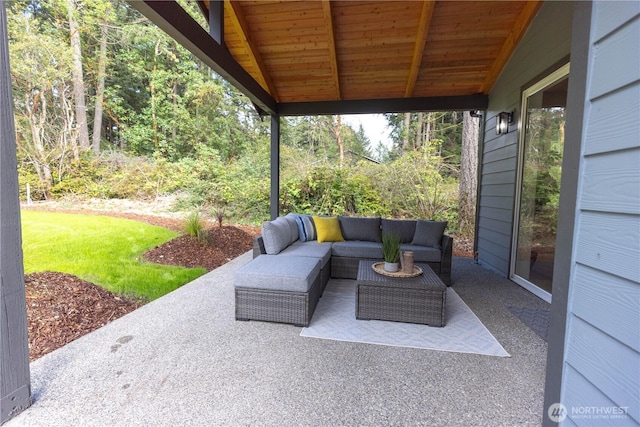 view of patio / terrace with outdoor lounge area