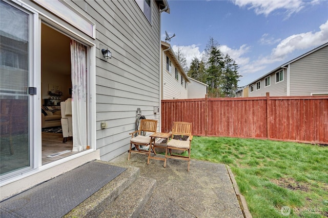 view of patio / terrace with fence