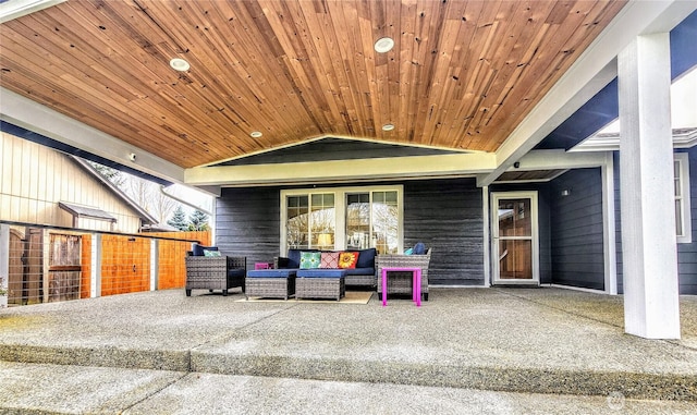 view of patio with outdoor lounge area