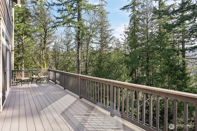 view of wooden terrace