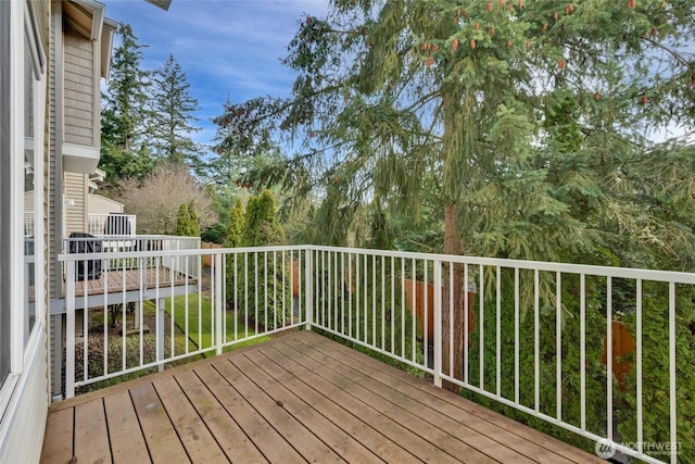 view of wooden deck