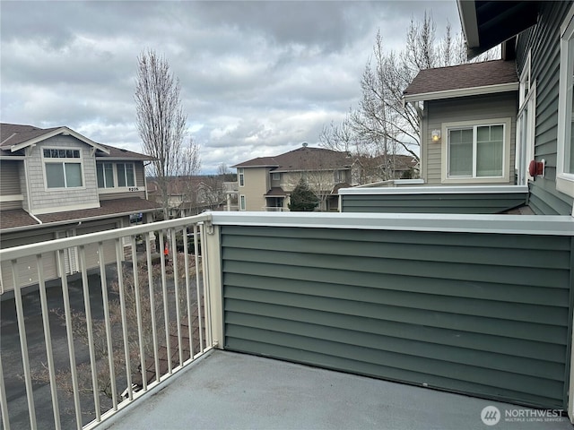 balcony with a residential view