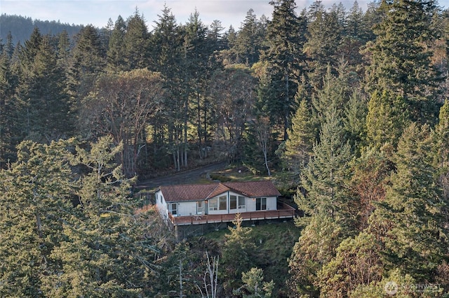 aerial view with a view of trees