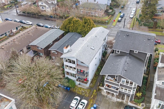 aerial view featuring a residential view