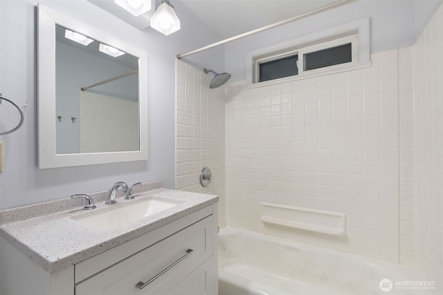 full bath with  shower combination and vanity