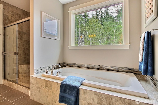 15814 Boise Ln SE, Yelm, WA 98597 - bathroom featuring a stall shower and a bath