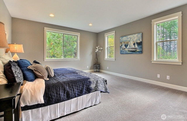 15814 Boise Ln SE, Yelm, WA 98597 - bedroom featuring recessed lighting, carpet flooring, and baseboards
