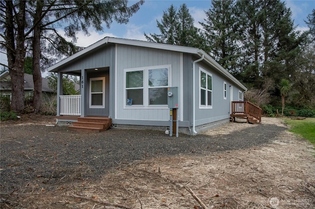 manufactured / mobile home with covered porch