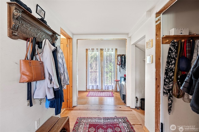 interior space featuring wood finished floors