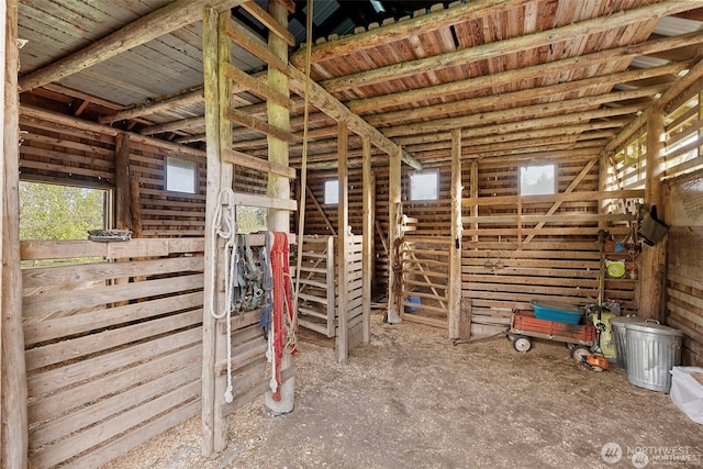 view of horse barn