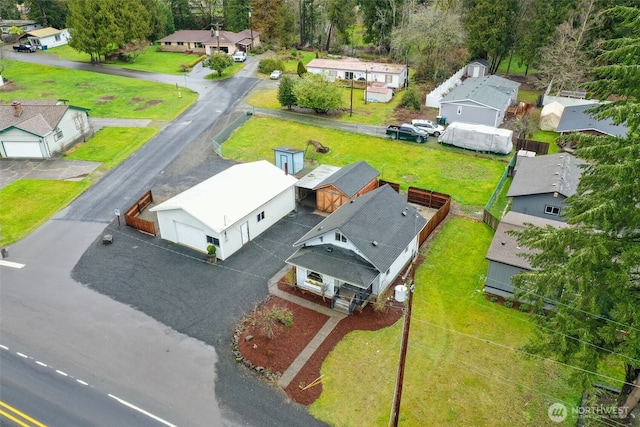 bird's eye view with a residential view