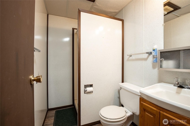 bathroom featuring toilet and vanity