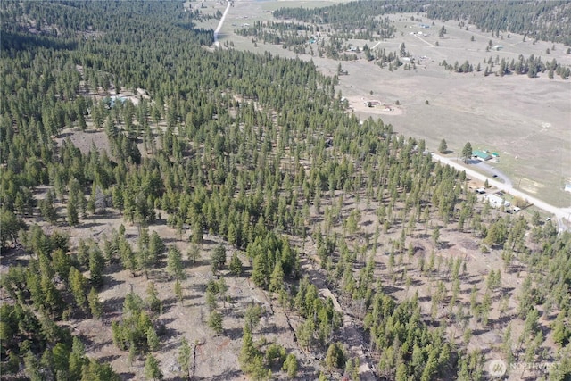 722 Aeneas Valley Rd, Tonasket, WA 98855 - birds eye view of property featuring a wooded view