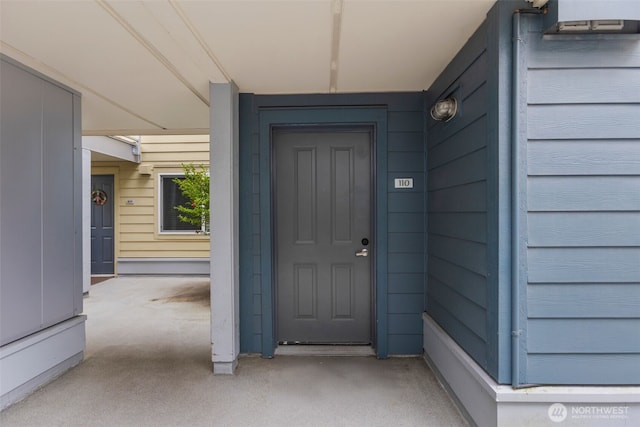 view of doorway to property