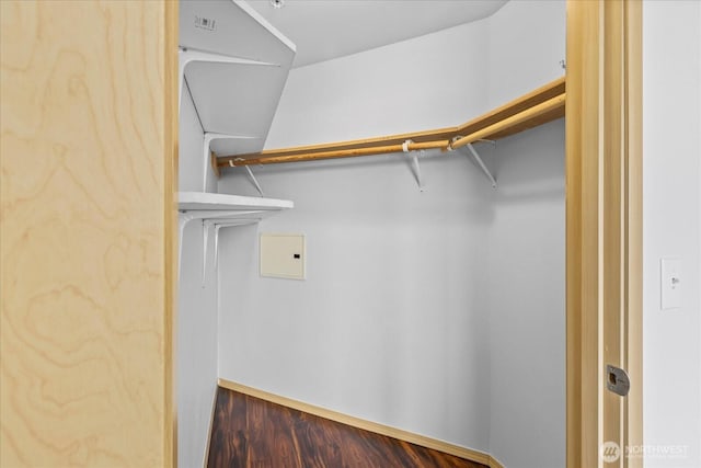 view of walk in closet