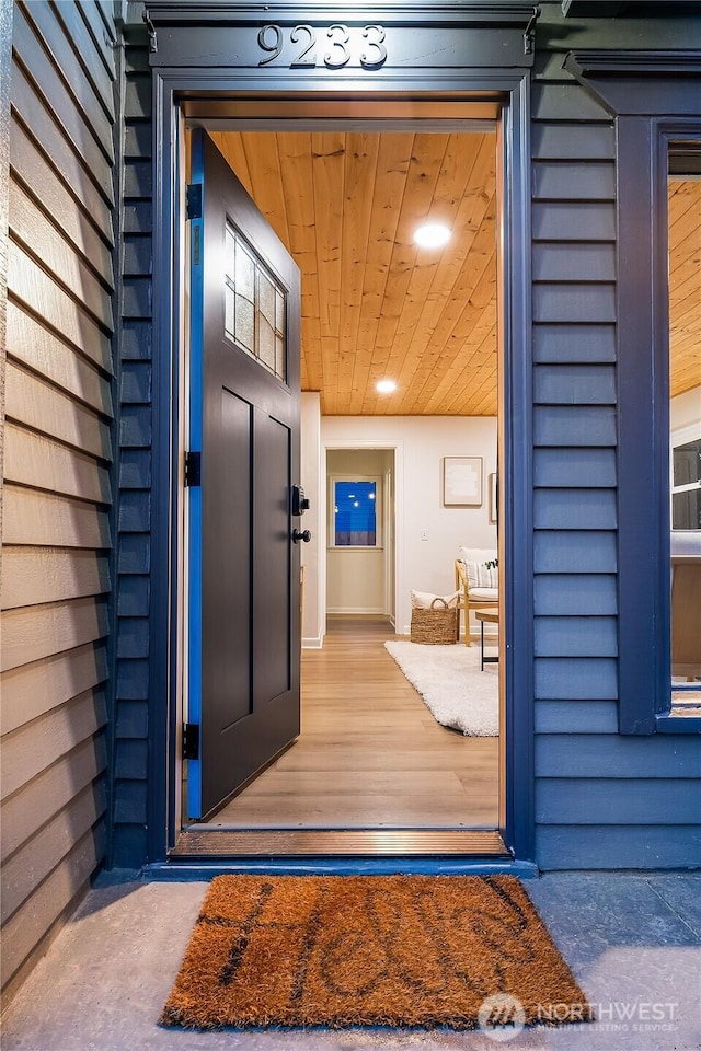 view of doorway to property