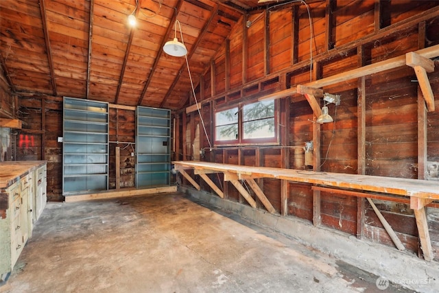 interior space featuring a garage