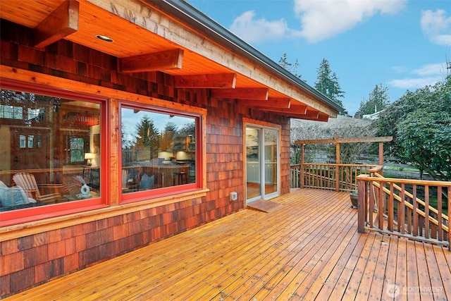 view of wooden deck