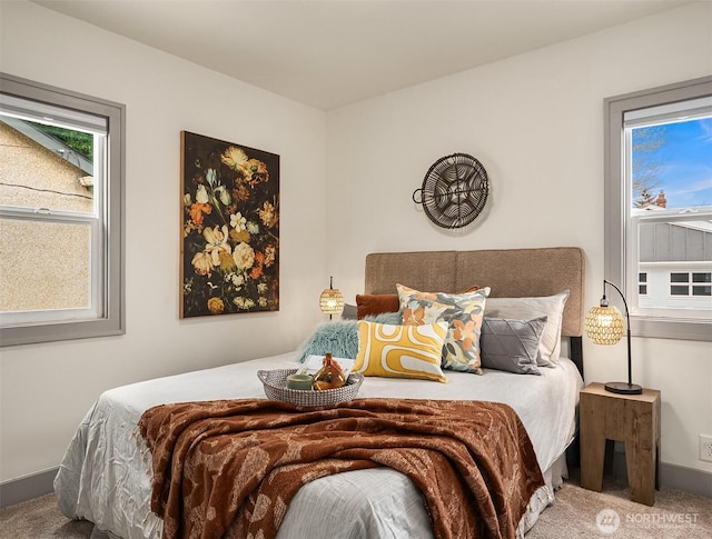 view of carpeted bedroom