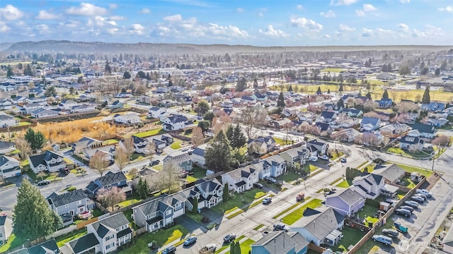 drone / aerial view with a residential view