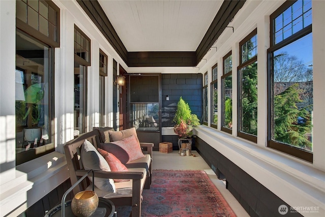 view of sunroom / solarium