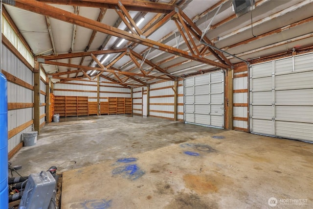 garage featuring metal wall