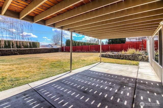 view of patio / terrace with a fenced backyard