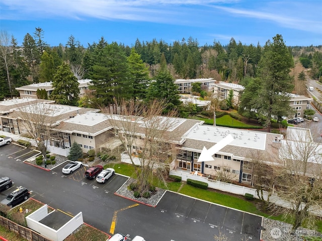 drone / aerial view with a residential view