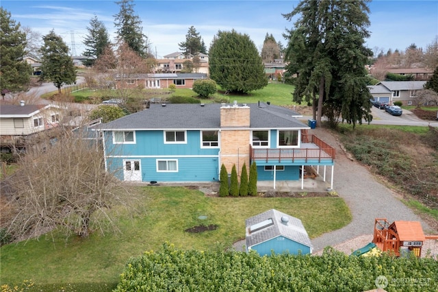 birds eye view of property featuring a residential view