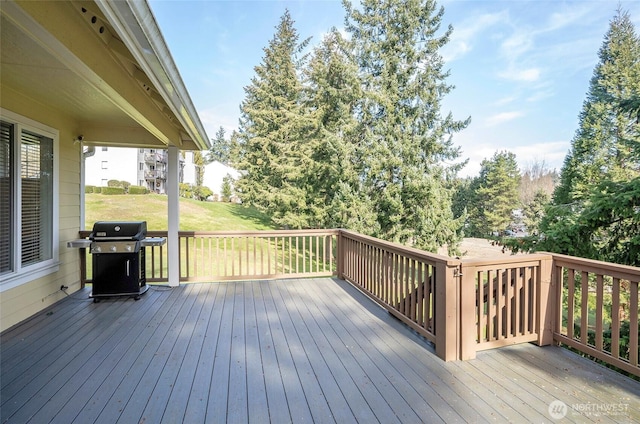 4329 Fairwood Blvd NE, Tacoma, WA 98422 - deck with grilling area and a lawn