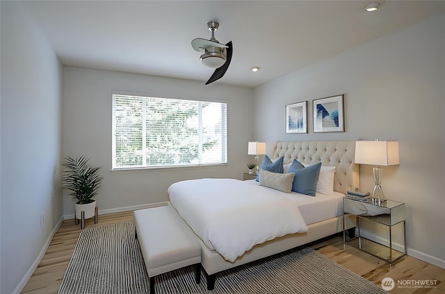 4329 Fairwood Blvd NE, Tacoma, WA 98422 - bedroom featuring recessed lighting, light wood-type flooring, and baseboards