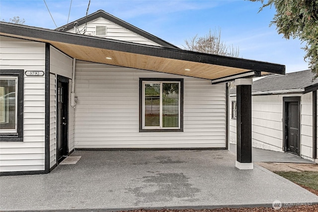 exterior space with a patio