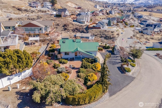 bird's eye view featuring a residential view