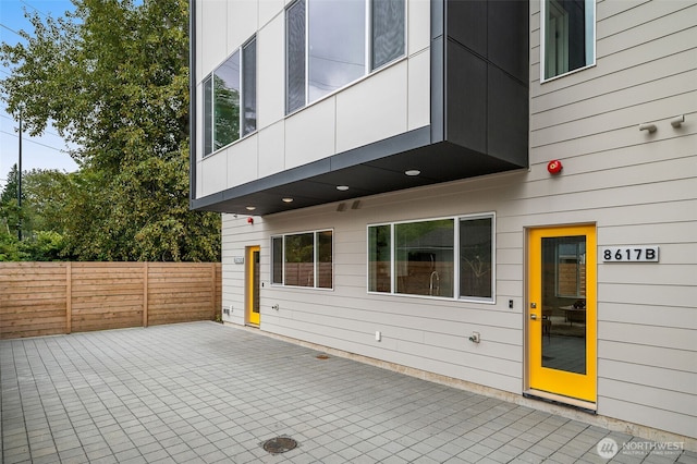 view of patio with fence