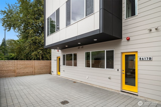 view of patio with fence